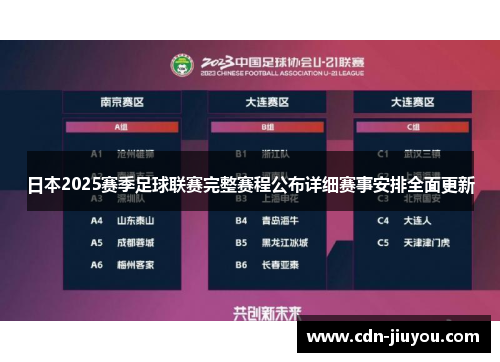 日本2025赛季足球联赛完整赛程公布详细赛事安排全面更新