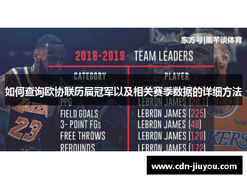 如何查询欧协联历届冠军以及相关赛季数据的详细方法