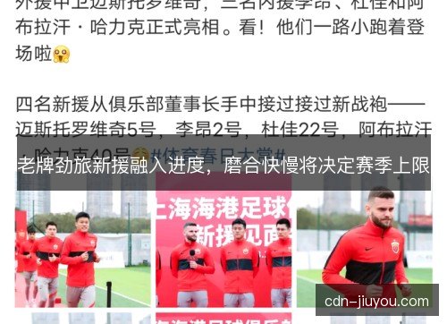 老牌劲旅新援融入进度，磨合快慢将决定赛季上限